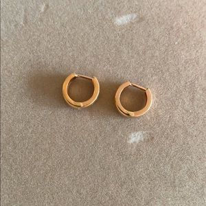 Rose gold small hoops